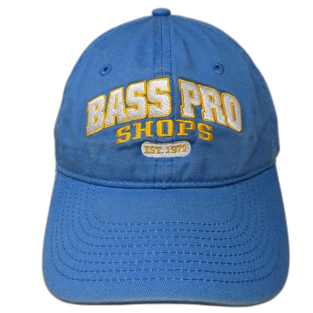 Bass Pro Shops Baseball Cap Blue White Yellow One Size Embroidered Strapback Hat